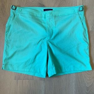 Lords of Harlech Oxford swim trunk mens shorts green short 34 trunks hybrid